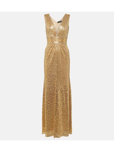 Μάξι φόρεμα Jenny Packham χρυσό