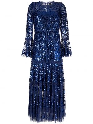 Βραδινό φόρεμα με παγιέτες Needle & Thread μπλε