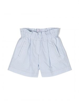 Shorts med mönster i ränder för tjejer Brunello Cucinelli Kids blå