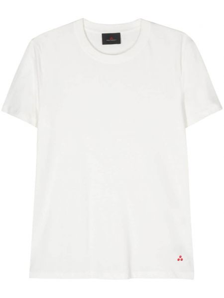 Bavlnené tričko s výšivkou Peuterey biela