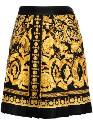 Fustă mini de mătase cu imagine Versace