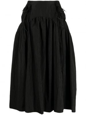 Plisovaná midi sukňa Rejina Pyo čierna