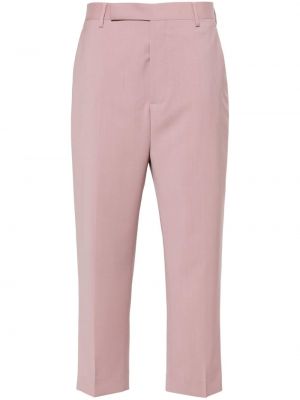 Μάλλινο παντελόνι Rick Owens ροζ