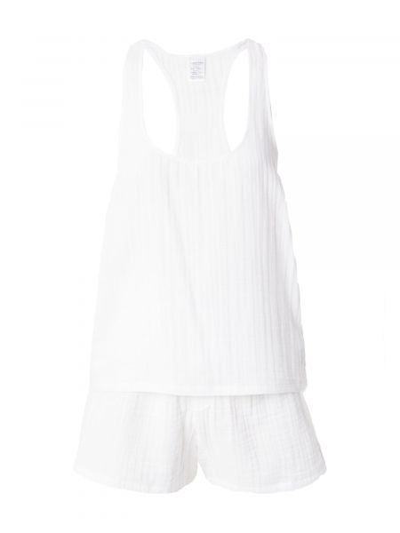 Laza szabású pizsama Calvin Klein Underwear fehér