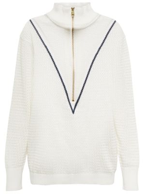 Памучен пуловер Varley бяло