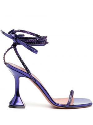 Krištáľové sandále Amina Muaddi fialová