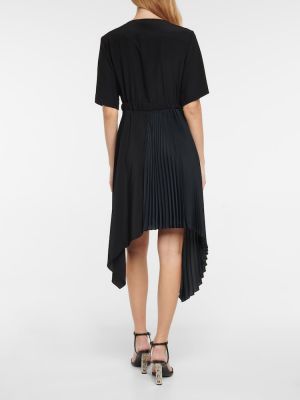 Rochie midi de mătase Givenchy negru