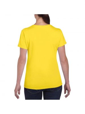 Хлопковая базовая футболка с коротким рукавом Gildan желтая