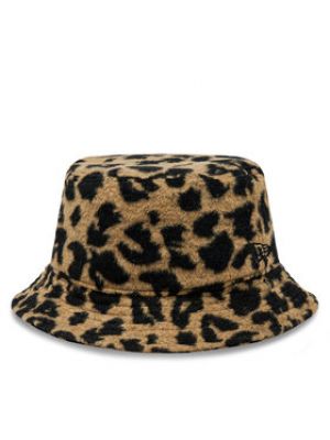 Chapeau à imprimé léopard New Era marron