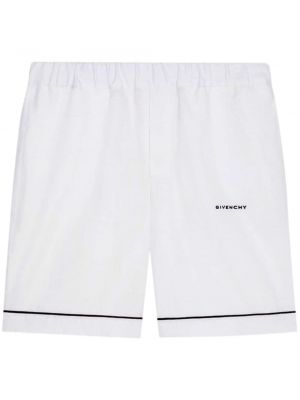 Pantaloni scurți de in Givenchy alb