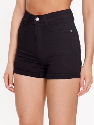 Shorts en jean en tricot Gina Tricot noir