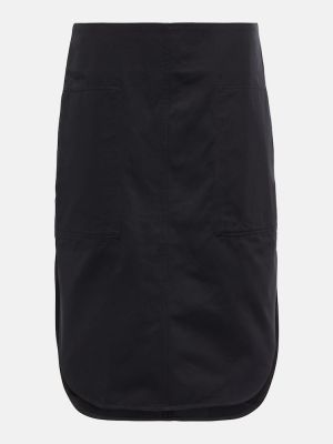 Bavlněné midi sukně Totême černé