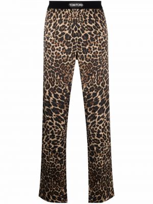 Hose mit print mit leopardenmuster Tom Ford braun