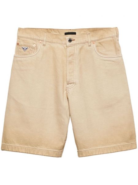 Shorts en jean Prada beige