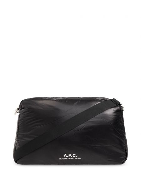 Чанта за ръка с принт A.p.c. черно