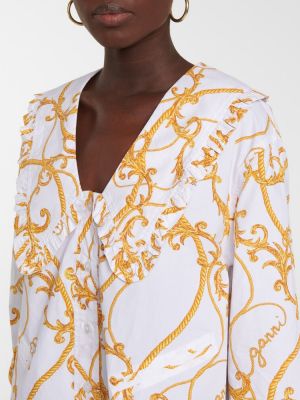 Памучна блуза с принт Ganni