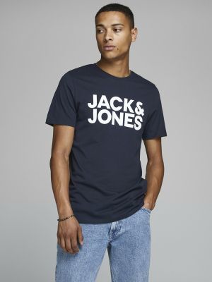 Camiseta con estampado Jack & Jones azul
