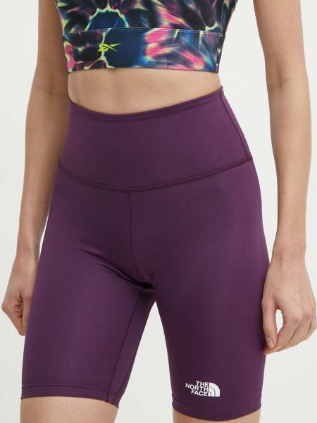 Pantaloni sport cu talie înaltă The North Face violet