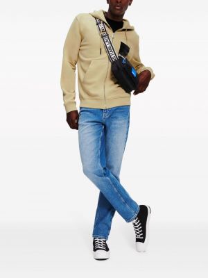 Hoodie mit reißverschluss mit print Karl Lagerfeld Jeans beige