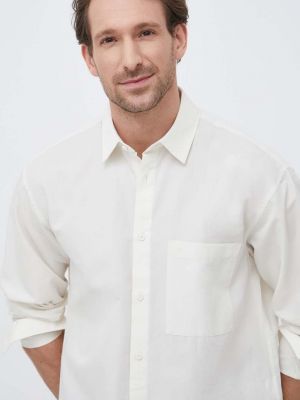 Koszula relaxed fit Calvin Klein beżowa