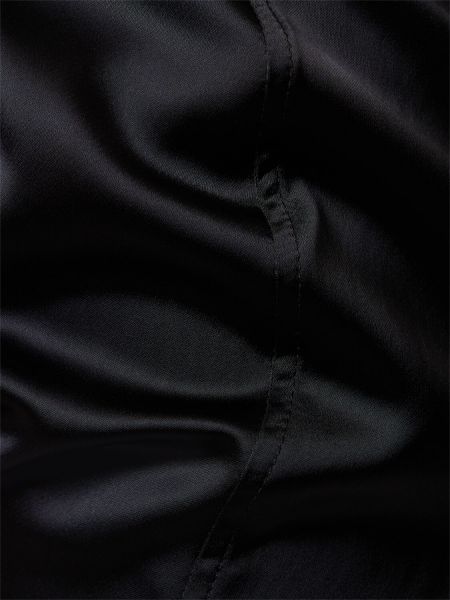 Saténové mini šaty Nensi Dojaka čierna