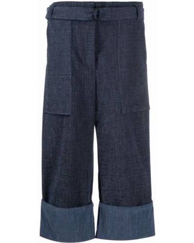 Pantalones de cintura alta bootcut Odeeh azul