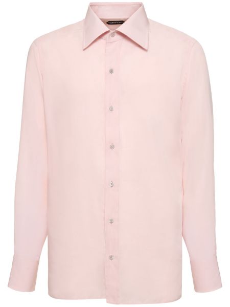 Slim fit košeľa Tom Ford ružová