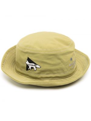 Tikitud müts Maison Kitsuné roheline