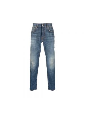 Slim fit distressed skinny jeans John Richmond blau