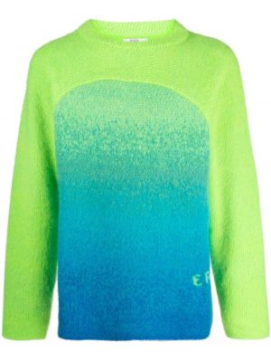 Spalvų gradiento rašto megztinis Erl žalia