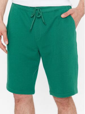 Pantaloni scurți de sport din bumbac United Colors Of Benetton verde