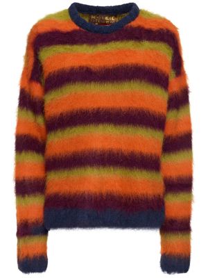 Pruhovaný sveter z alpaky Brain Dead oranžová