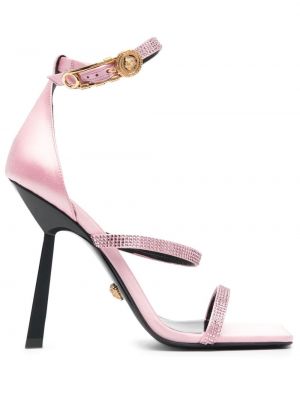 Sandale mit kristallen Versace Pink