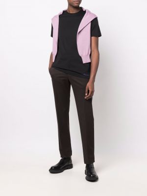 Medvilninis siuvinėtas marškinėliai Ralph Lauren Purple Label
