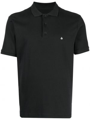 Medvilninis siuvinėtas polo marškinėliai Rag & Bone juoda