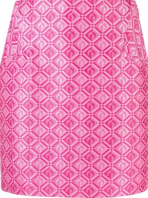 Жаккардовая юбка мини Marine Serre розовая