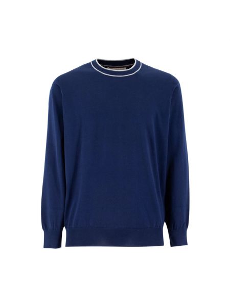 Sweatshirt mit rundem ausschnitt Brunello Cucinelli blau
