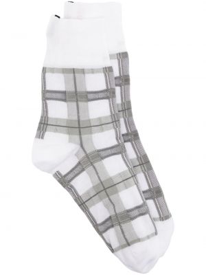 Bombažne nogavice s karirastim vzorcem iz žakarda Thom Browne