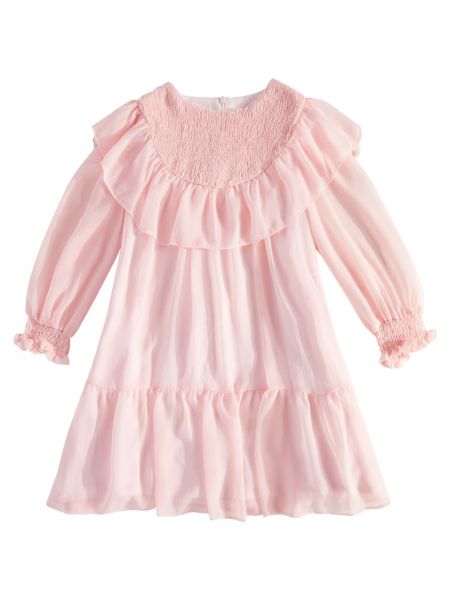 Flæse chiffon kjole for piger Patachou pink