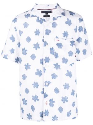 Květinová lněná košile Tommy Hilfiger
