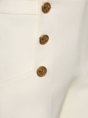Spodnie na guziki z wiskozy Red Valentino białe