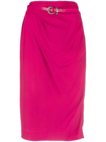 Drapovaný sukňa Christian Dior ružová