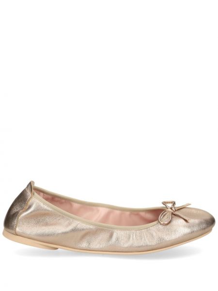 Pantofi din piele Pretty Ballerinas auriu