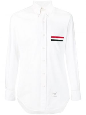 Риза с джобове Thom Browne бяло