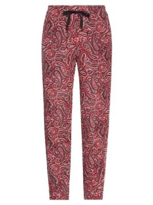 Pantaloni di lino di cotone Overlover rosso
