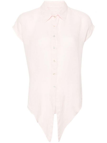 Ленена риза с копчета 120% Lino розово