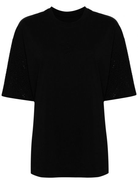 Βαμβακερή μπλούζα Jnby μαύρο