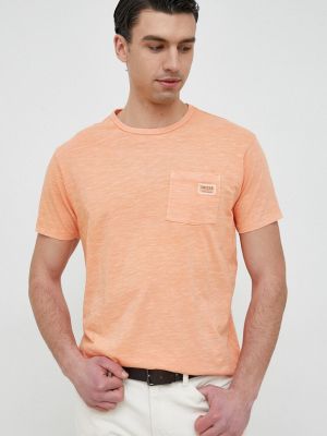 Тениска с дълъг ръкав Guess оранжево