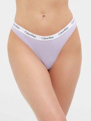 Kalhotky string Calvin Klein Underwear fialové