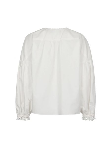 Camisa de lino de algodón Max Mara Weekend blanco